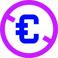 Non Commercial Euro Icon from Sharp Neon Set