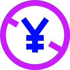 Non Commercial Yen Icon from Sharp Neon Set