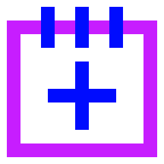 Notepad Add Icon from Sharp Neon Set