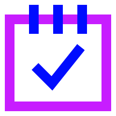 Notepad Check Icon from Sharp Neon Set