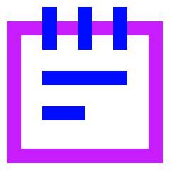 Notepad Text Icon from Sharp Neon Set