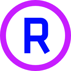 Registered Icon from Sharp Neon Set