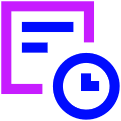 Search History Icon from Sharp Neon Set