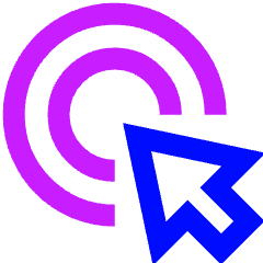 Arrow Cursor Click 2 Icon from Sharp Neon Set