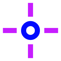 Cursor Crosshair Icon from Sharp Neon Set