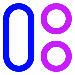 Dashboard Circle Vertical Pill 2 Icon from Sharp Neon Set