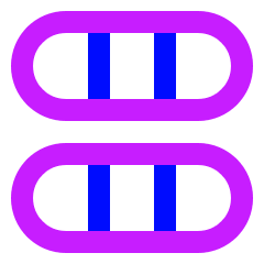 Dashboard Horizontal Pills Thirds Icon from Sharp Neon Set