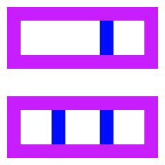 Dashboard Horizontal Rectangle 3 Icon from Sharp Neon Set