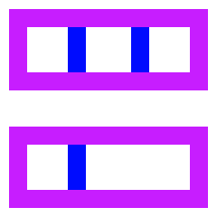 Dashboard Horizontal Rectangle 6 Icon from Sharp Neon Set