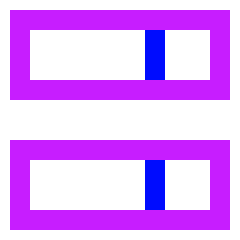 Dashboard Horizontal Rectangle Split Right Icon from Sharp Neon Set