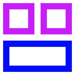 Dashboard Square Horizontal Rectangle 2 Icon from Sharp Neon Set