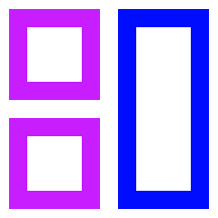 Dashboard Square Vertical Rectangle 1 Icon from Sharp Neon Set
