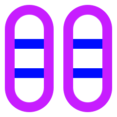 Dashboard Vertical Pills Thirds Icon from Sharp Neon Set