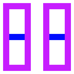 Dashboard Vertical Rectangle Half Icon from Sharp Neon Set