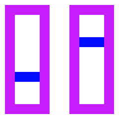 Dashboard Vertical Rectangle Split 1 Icon from Sharp Neon Set