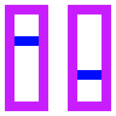 Dashboard Vertical Rectangle Split 2 Icon from Sharp Neon Set