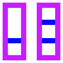 Dashboard Vertical Rectangle Split 4 Icon from Sharp Neon Set