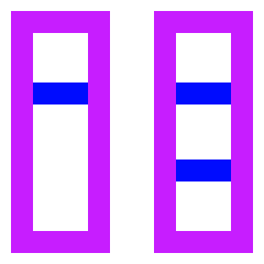Dashboard Vertical Rectangle Split 5 Icon from Sharp Neon Set