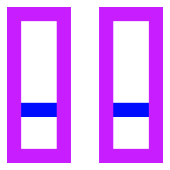 Dashboard Vertical Rectangle Split Bottom Icon from Sharp Neon Set