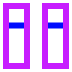 Dashboard Vertical Rectangle Split Top Icon from Sharp Neon Set