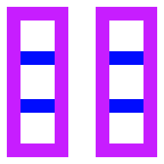 Dashboard Vertical Rectangle Thirds Icon from Sharp Neon Set