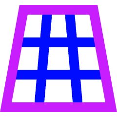 3d Perspective Grid Icon from Sharp Neon Set