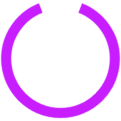 Circle Notch Icon from Sharp Neon Set