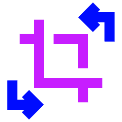 Crop And Rotate Icon from Sharp Neon Set