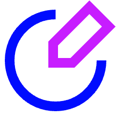 Pencil Circle Icon from Sharp Neon Set