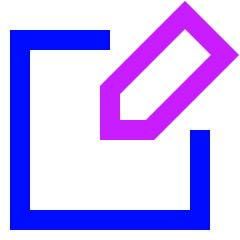 Pencil Square Icon from Sharp Neon Set