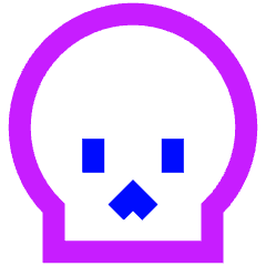 Skull 1 Icon from Sharp Neon Set