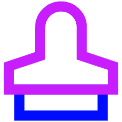 Stamp Icon from Sharp Neon Set