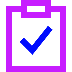 Clipboard Check Icon from Sharp Neon Set