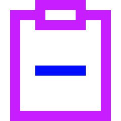 Clipboard Remove Icon from Sharp Neon Set