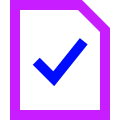 File Check Icon from Sharp Neon Set