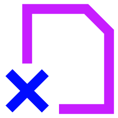 File Delete Alternate Icon from Sharp Neon Set