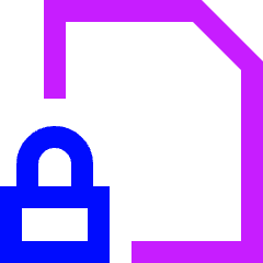 File Lock Icon from Sharp Neon Set