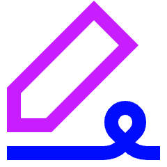 Fill And Sign Icon from Sharp Neon Set