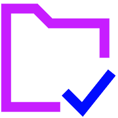 Folder Check Icon from Sharp Neon Set