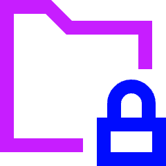 Folder Lock Icon from Sharp Neon Set