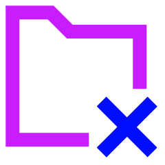 Folder Remove Icon from Sharp Neon Set