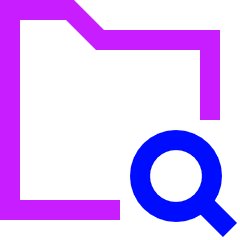 Folder Search Icon from Sharp Neon Set
