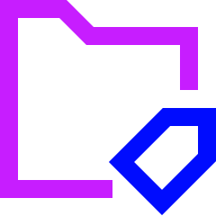 Label Folder Tag Icon from Sharp Neon Set