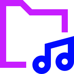 Music Folder Song Alternative Icon from Sharp Neon Set