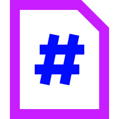 Page Number Icon from Sharp Neon Set