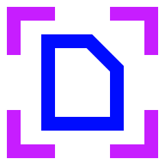 Scan Document Focus Icon from Sharp Neon Set