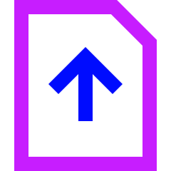 Upload File Icon from Sharp Neon Set