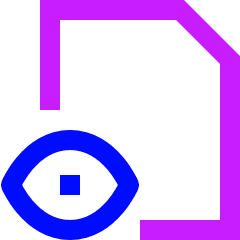 View Document Files Icon from Sharp Neon Set