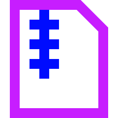 Zip File Icon from Sharp Neon Set