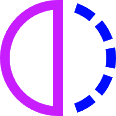 Flip Horizontal Circle 1 Icon from Sharp Neon Set